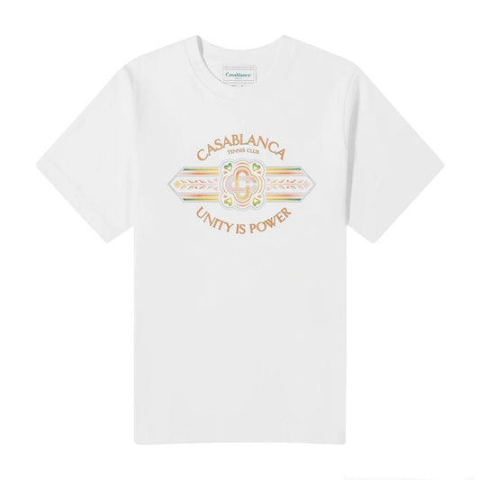 Casablanca Unity Is Power Printed T-Shirt in WhiteT-ShirtCasablancaDPUS Designer OutletXSCasablanca Unity Is Power Printed T-Shirt in White
