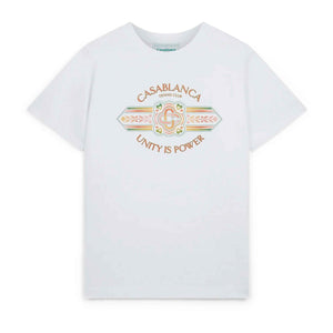 Casablanca Unity Is Power Printed T-Shirt in WhiteT-ShirtsCasa BlancaDPUS Designer OutletXSCasablanca Unity Is Power Printed T-Shirt in White