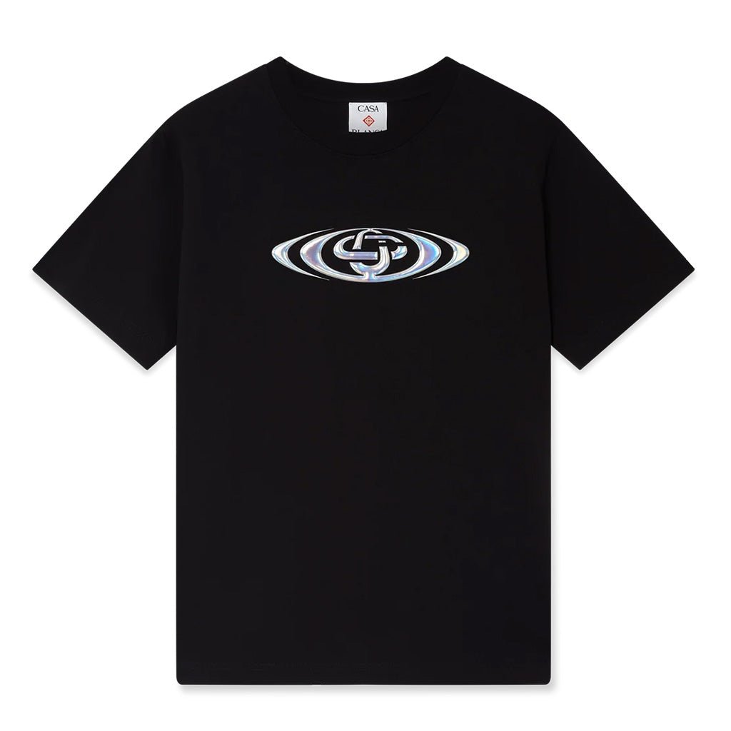 Casablanca Warped Logo Classic T-ShirtT-ShirtsCasablancaDPUS Designer OutletBlackXSCasablanca Warped Logo Classic T-Shirt