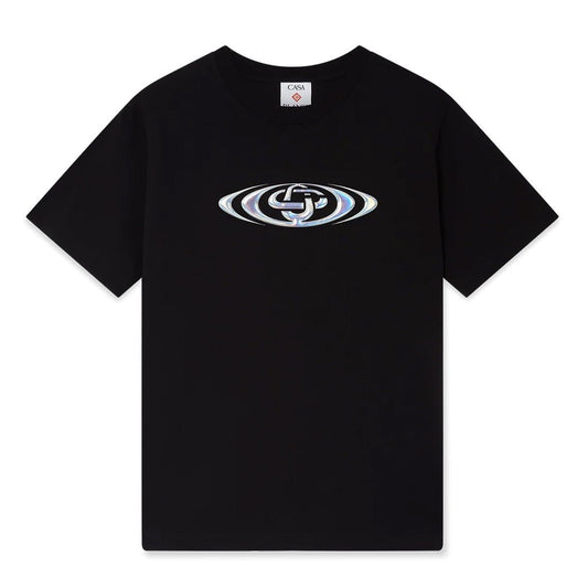 Casablanca Warped Logo Classic T-ShirtT-ShirtsCasablancaDPUS Designer OutletBlackXSCasablanca Warped Logo Classic T-Shirt