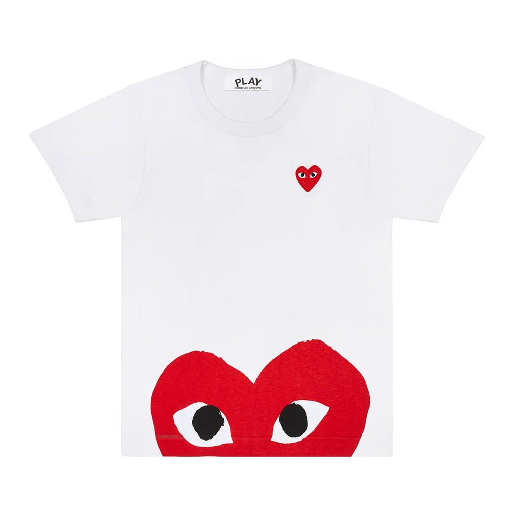 [Comme des Garcons] Play Double Low Red Heart TeeT-ShirtComme Des GarconsDPUS Designer OutletAX-T034-051-WHT-S044369467159WhiteS[Comme des Garcons] Play Double Low Red Heart Tee