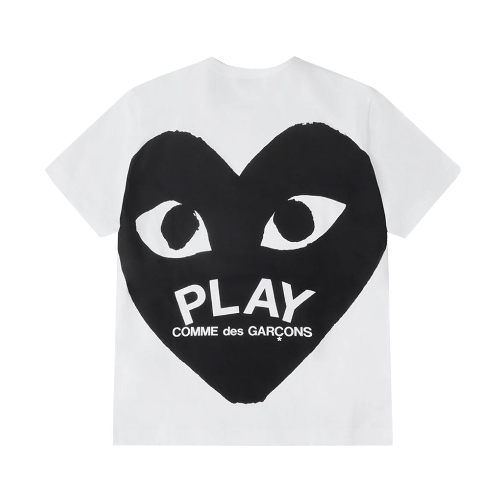 [Comme des Garcons] Play Large Back Print Black Heart TeeT-ShirtComme Des GarconsDPUS Designer OutletAX-T353-051-WHT-S044365553306WhiteS[Comme des Garcons] Play Large Back Print Black Heart Tee