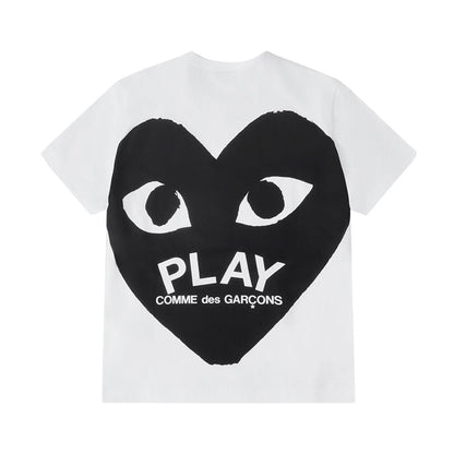 [Comme des Garcons] Play Large Back Print Black Heart TeeT-ShirtComme Des GarconsDPUS Designer OutletAX-T353-051-WHT-S044365553306WhiteS[Comme des Garcons] Play Large Back Print Black Heart Tee