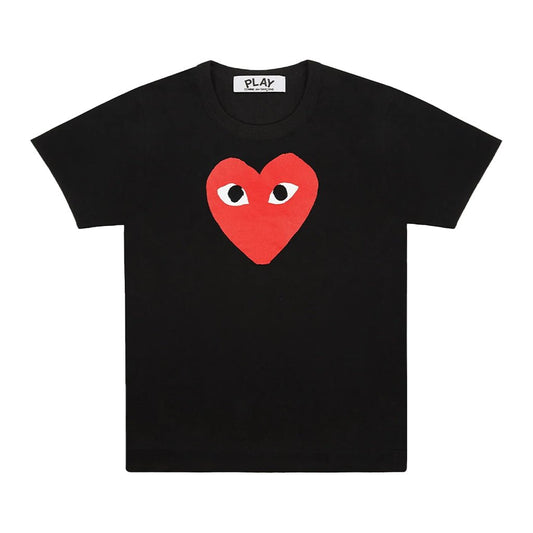 [Comme des Garcons] Play Large Red Heart TeeT-ShirtComme des GarconsDPUS Designer OutletAX-T112-051-BLK-S044362651951BlackS[Comme des Garcons] Play Large Red Heart Tee