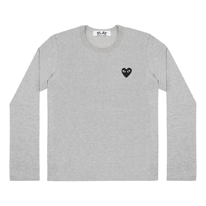 Comme des Garçons PLAY Long Sleeve T-Shirt in GreyT-ShirtsComme des GarconsDPUS Designer OutletAAE90481SComme des Garçons PLAY Long Sleeve T-Shirt in Grey