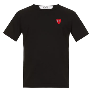 Comme des Garçons PLAY Overlapping Heart Logo T-Shirt in BlackT-ShirtsComme des GarconsDPUS Designer OutletAZT28805112SComme des Garçons PLAY Overlapping Heart Logo T-Shirt in Black