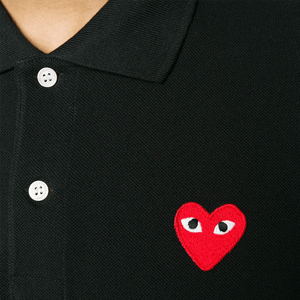Comme des Garçons PLAY Polo in BlackPolosComme des GarconsDPUS Designer OutletAZT00605112SComme des Garçons PLAY Polo in Black
