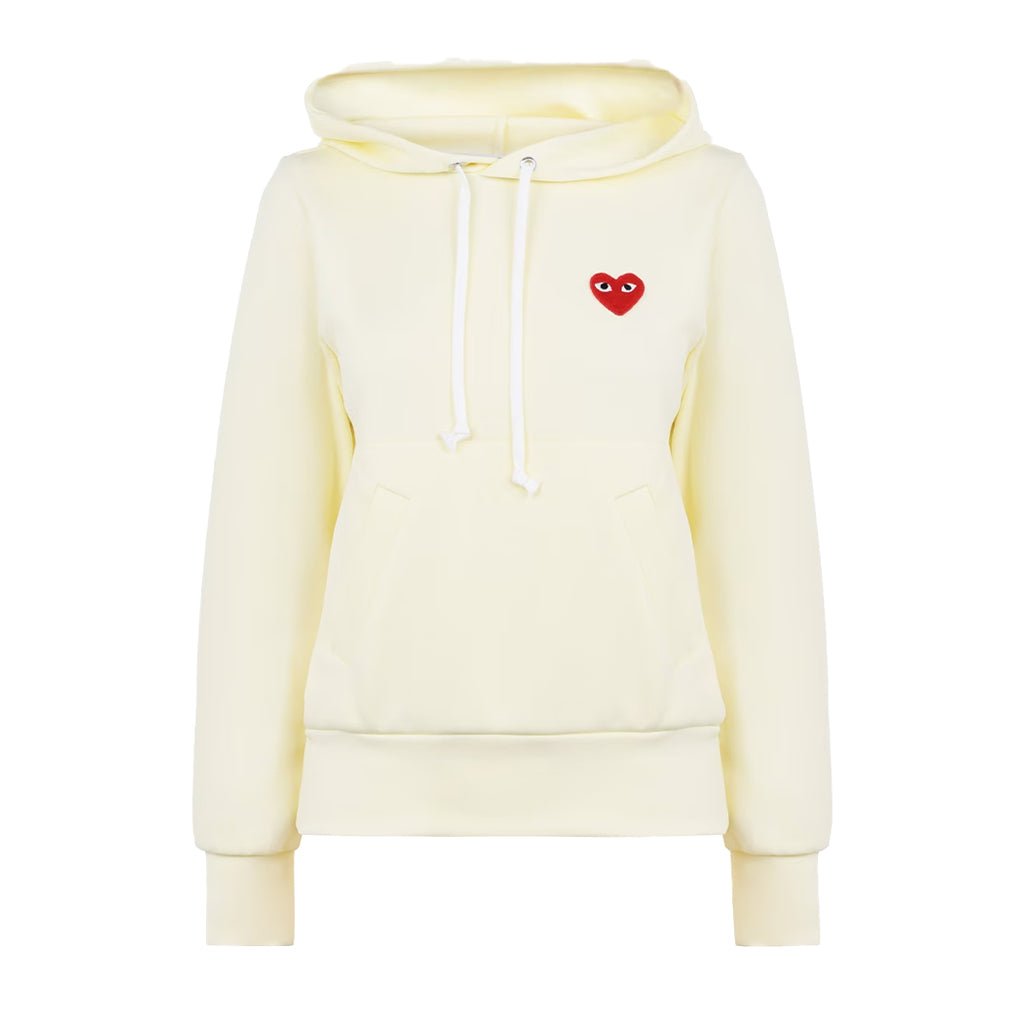 [Comme des Garcons] Play Red Heart Pullover HoodieHoodies & Zip-UpsComme Des GarconsDPUS Designer OutletAX-T174-051-IVRY-S044364564471IvoryS[Comme des Garcons] Play Red Heart Pullover Hoodie