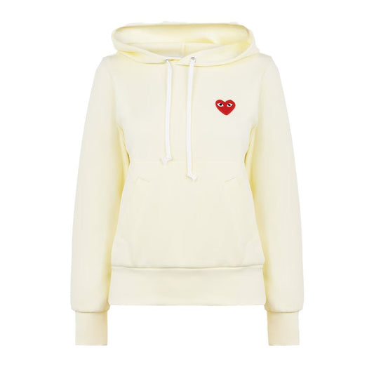 [Comme des Garcons] Play Red Heart Pullover HoodieHoodies & Zip-UpsComme Des GarconsDPUS Designer OutletAX-T174-051-IVRY-S044364564471IvoryS[Comme des Garcons] Play Red Heart Pullover Hoodie