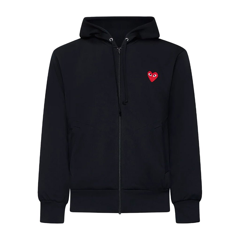 [Comme des Garcons] Play Red Heart Zipped HoodieHoodies & Zip-UpsComme Des GarconsDPUS Designer OutletAX-T172-051-BLK-S044366010235BlackS[Comme des Garcons] Play Red Heart Zipped Hoodie