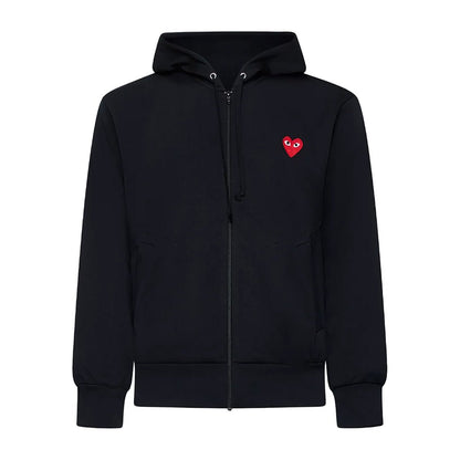[Comme des Garcons] Play Red Heart Zipped HoodieHoodies & Zip-UpsComme Des GarconsDPUS Designer OutletAX-T172-051-BLK-S044366010235BlackS[Comme des Garcons] Play Red Heart Zipped Hoodie