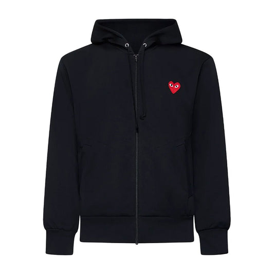 [Comme des Garcons] Play Red Heart Zipped HoodieHoodies & Zip-UpsComme Des GarconsDPUS Designer OutletAX-T172-051-BLK-S044366010235BlackS[Comme des Garcons] Play Red Heart Zipped Hoodie