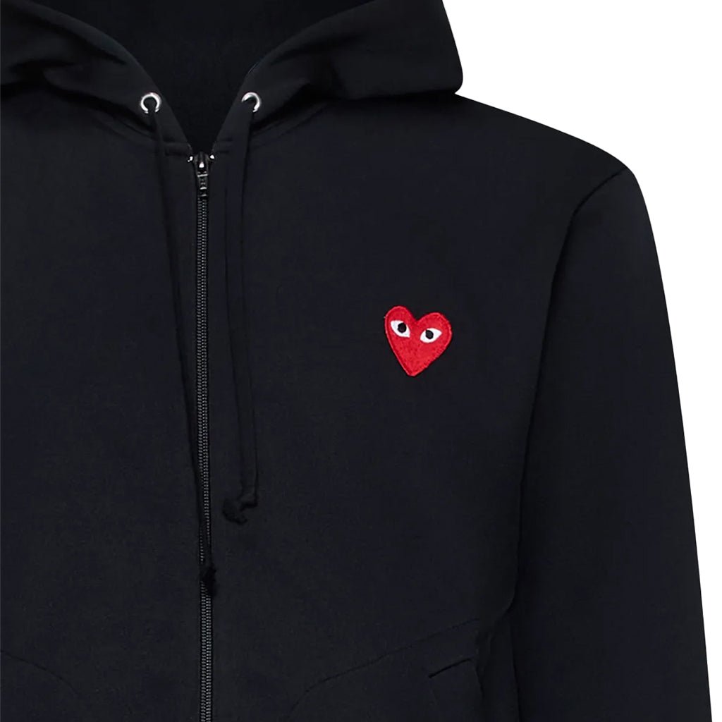 [Comme des Garcons] Play Red Heart Zipped HoodieHoodies & Zip-UpsComme Des GarconsDPUS Designer OutletAX-T172-051-BLK-S044366010235BlackS[Comme des Garcons] Play Red Heart Zipped Hoodie