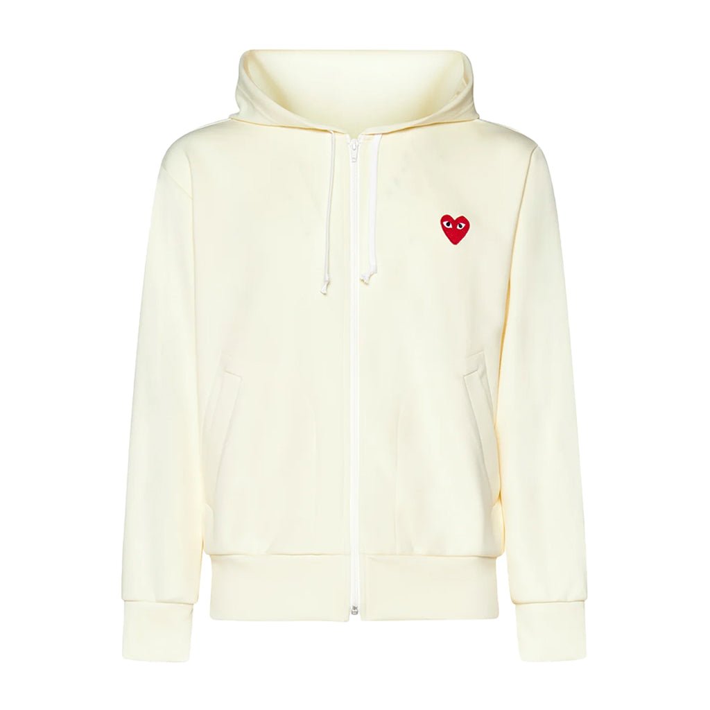 [Comme des Garcons] Play Red Heart Zipped HoodieHoodies & Zip-UpsComme Des GarconsDPUS Designer OutletAX-T172-051-IVRY-S044361734914IvoryS[Comme des Garcons] Play Red Heart Zipped Hoodie