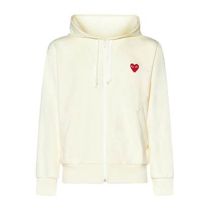[Comme des Garcons] Play Red Heart Zipped HoodieHoodies & Zip-UpsComme Des GarconsDPUS Designer OutletAX-T172-051-IVRY-S044361734914IvoryS[Comme des Garcons] Play Red Heart Zipped Hoodie