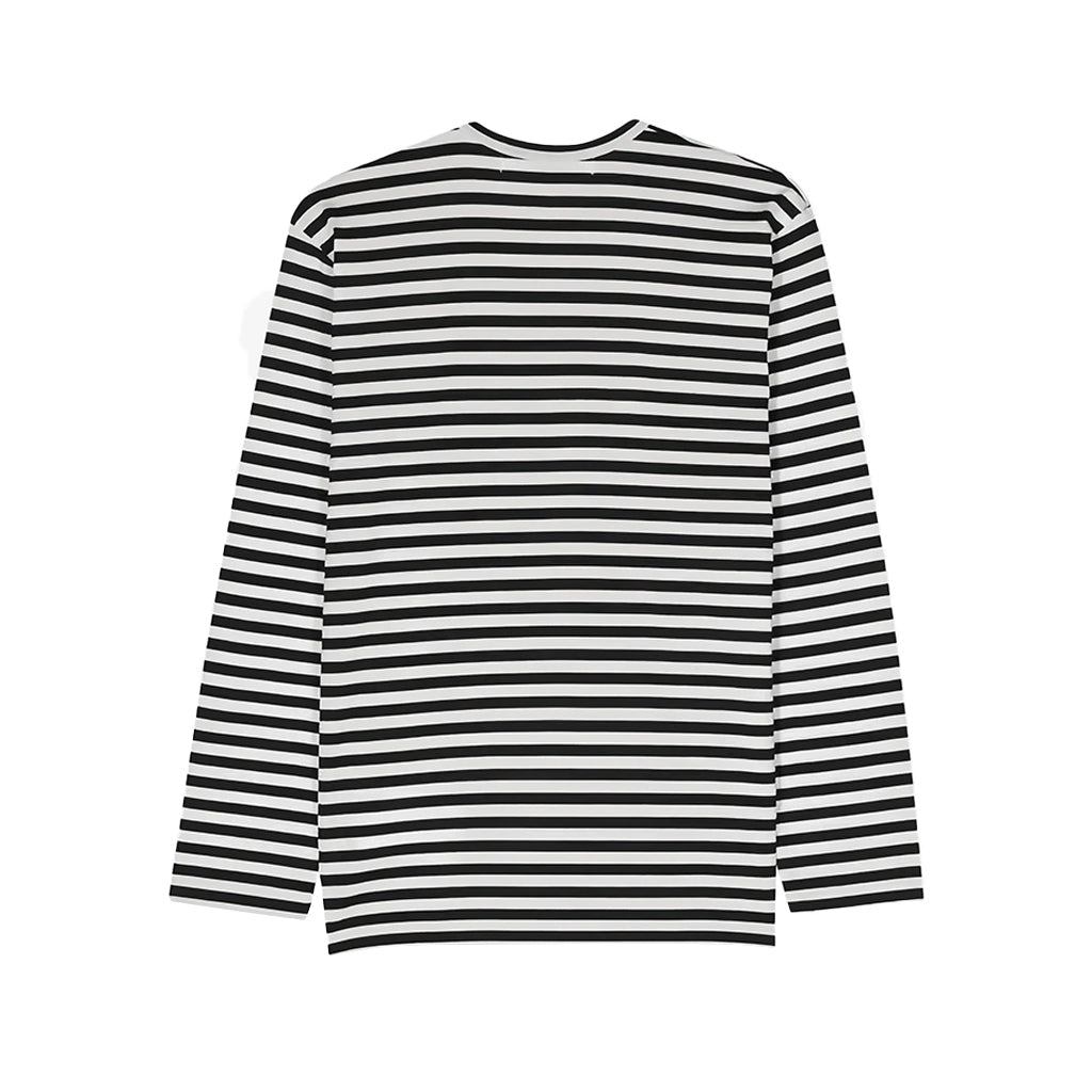 [Comme des Garcons] Play Stripe Heart LS TeeT-ShirtComme Des GarconsDPUS Designer OutletAX-T164-051-BLK-S044366427415BlackS[Comme des Garcons] Play Stripe Heart LS Tee