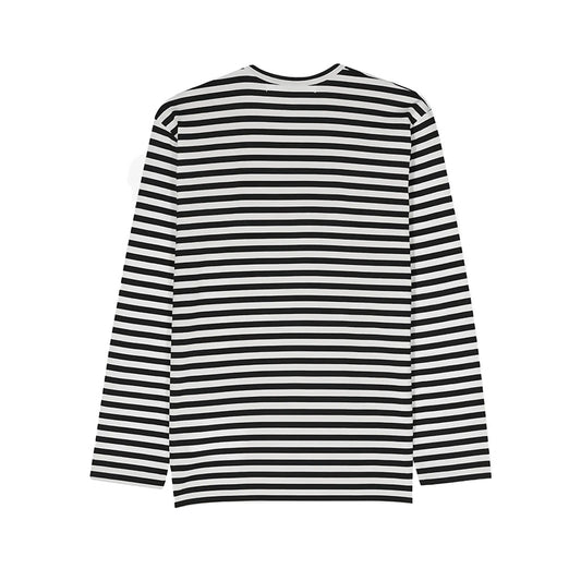 [Comme des Garcons] Play Stripe Heart LS TeeT-ShirtComme Des GarconsDPUS Designer OutletAX-T164-051-BLK-S044366427415BlackS[Comme des Garcons] Play Stripe Heart LS Tee