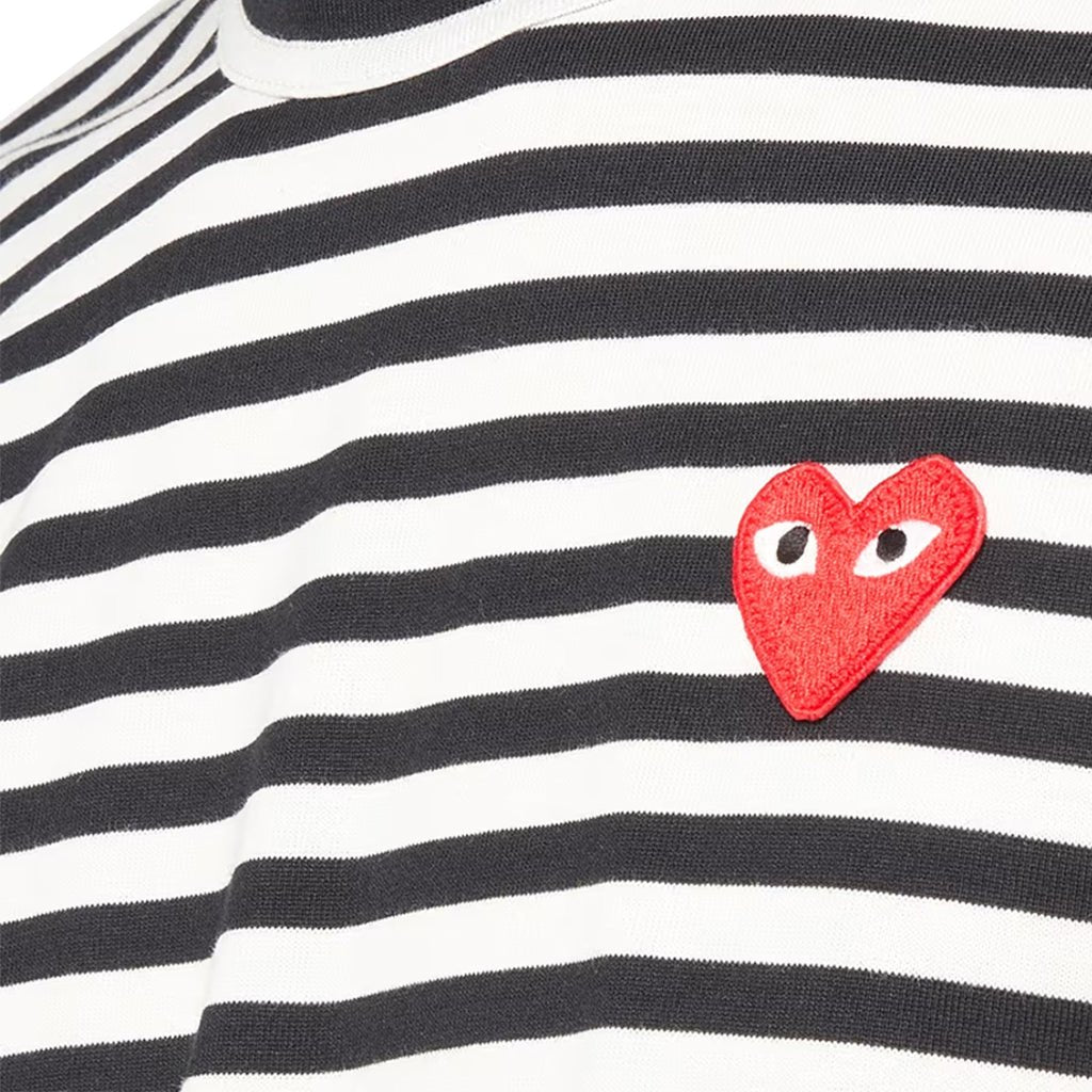 [Comme des Garcons] Play Stripe Heart LS TeeT-ShirtComme Des GarconsDPUS Designer OutletAX-T164-051-BLK-S044366427415BlackS[Comme des Garcons] Play Stripe Heart LS Tee