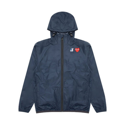 [Comme des Garcons] Play X K-Way Full Zip-Up Packable JacketCoats & JacketsComme Des GarconsDPUS Designer OutletAZ-J501-051-NVY-S8059005765461NavyS[Comme des Garcons] Play X K-Way Full Zip-Up Packable Jacket