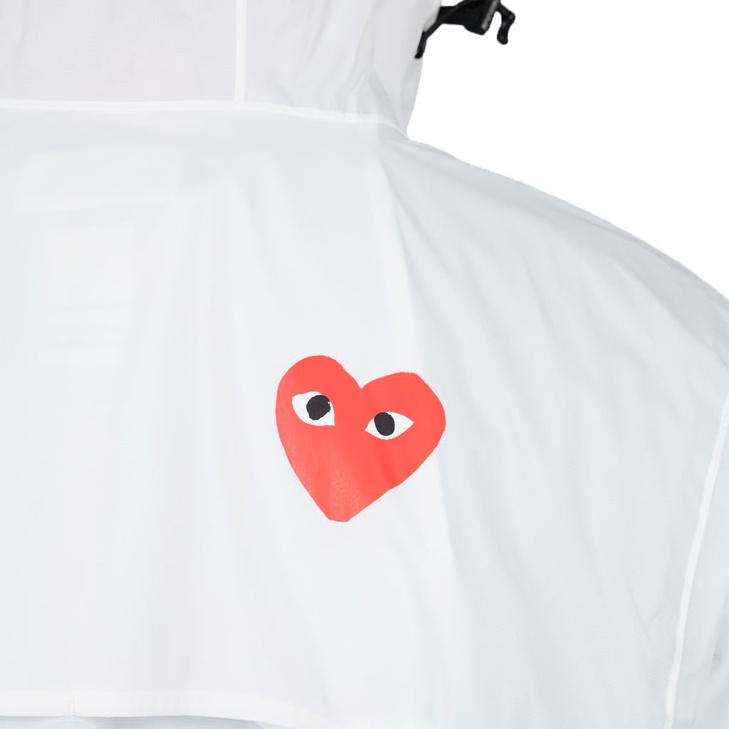 [Comme des Garcons] Play X K-Way Full Zip-Up Packable JacketCoats & JacketsComme Des GarconsDPUS Designer OutletAZ-J501-051-WHT-S8054936977426WhiteS[Comme des Garcons] Play X K-Way Full Zip-Up Packable Jacket