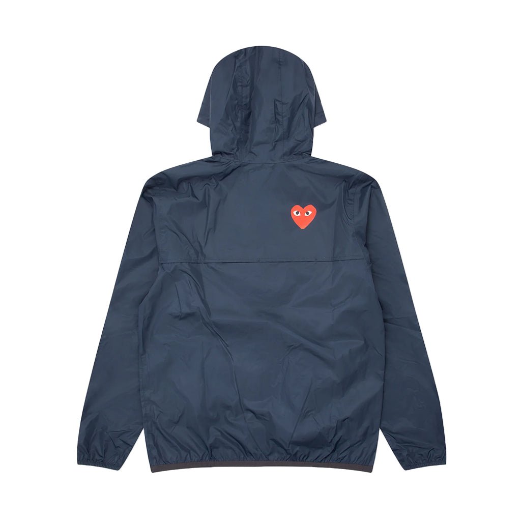[Comme des Garcons] Play X K-Way Full Zip-Up Packable JacketCoats & JacketsComme Des GarconsDPUS Designer OutletAZ-J501-051-NVY-S8059005765461NavyS[Comme des Garcons] Play X K-Way Full Zip-Up Packable Jacket