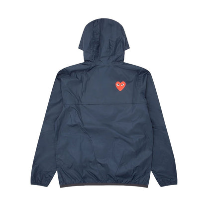 [Comme des Garcons] Play X K-Way Full Zip-Up Packable JacketCoats & JacketsComme Des GarconsDPUS Designer OutletAZ-J501-051-NVY-S8059005765461NavyS[Comme des Garcons] Play X K-Way Full Zip-Up Packable Jacket