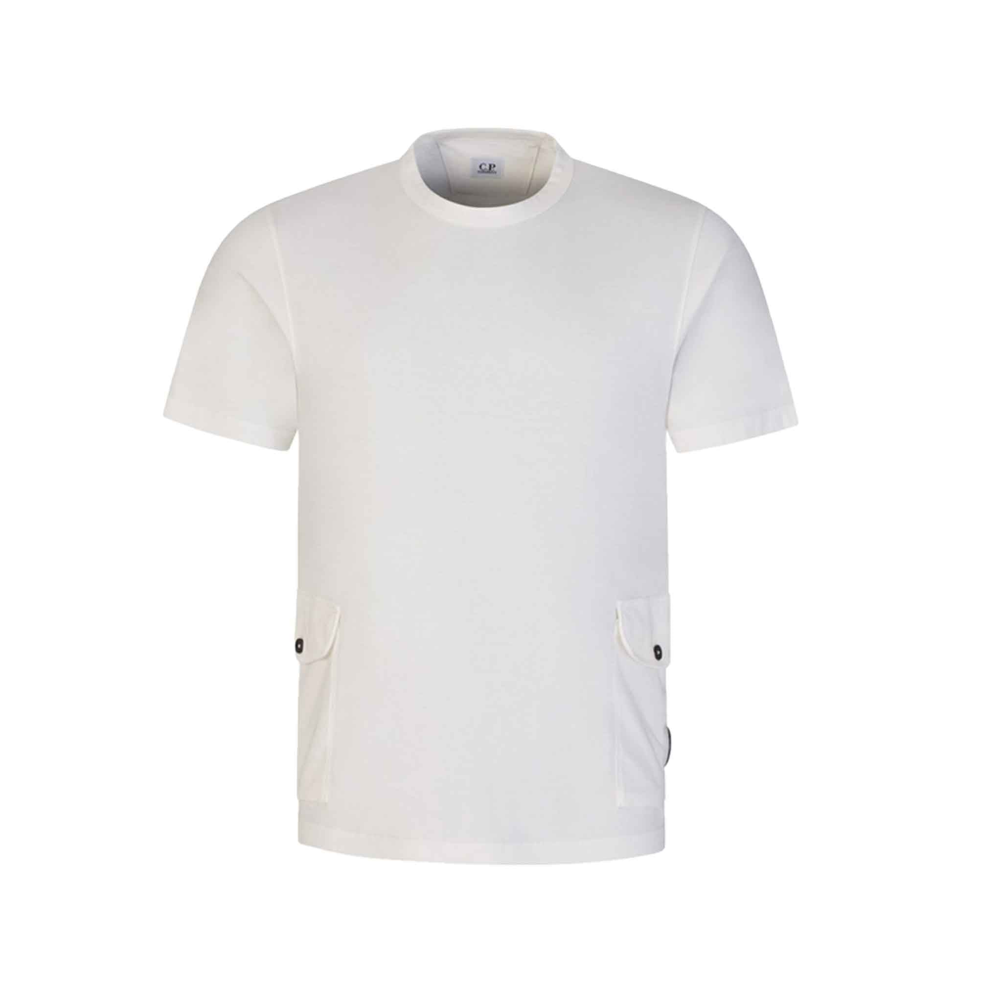 C.P. Company 20/1 Jersey Goggle T-shirt in Gauze WhiteT-ShirtsC.P. CompanyDPUSXSC.P. Company 20/1 Jersey Goggle T-shirt in Gauze White