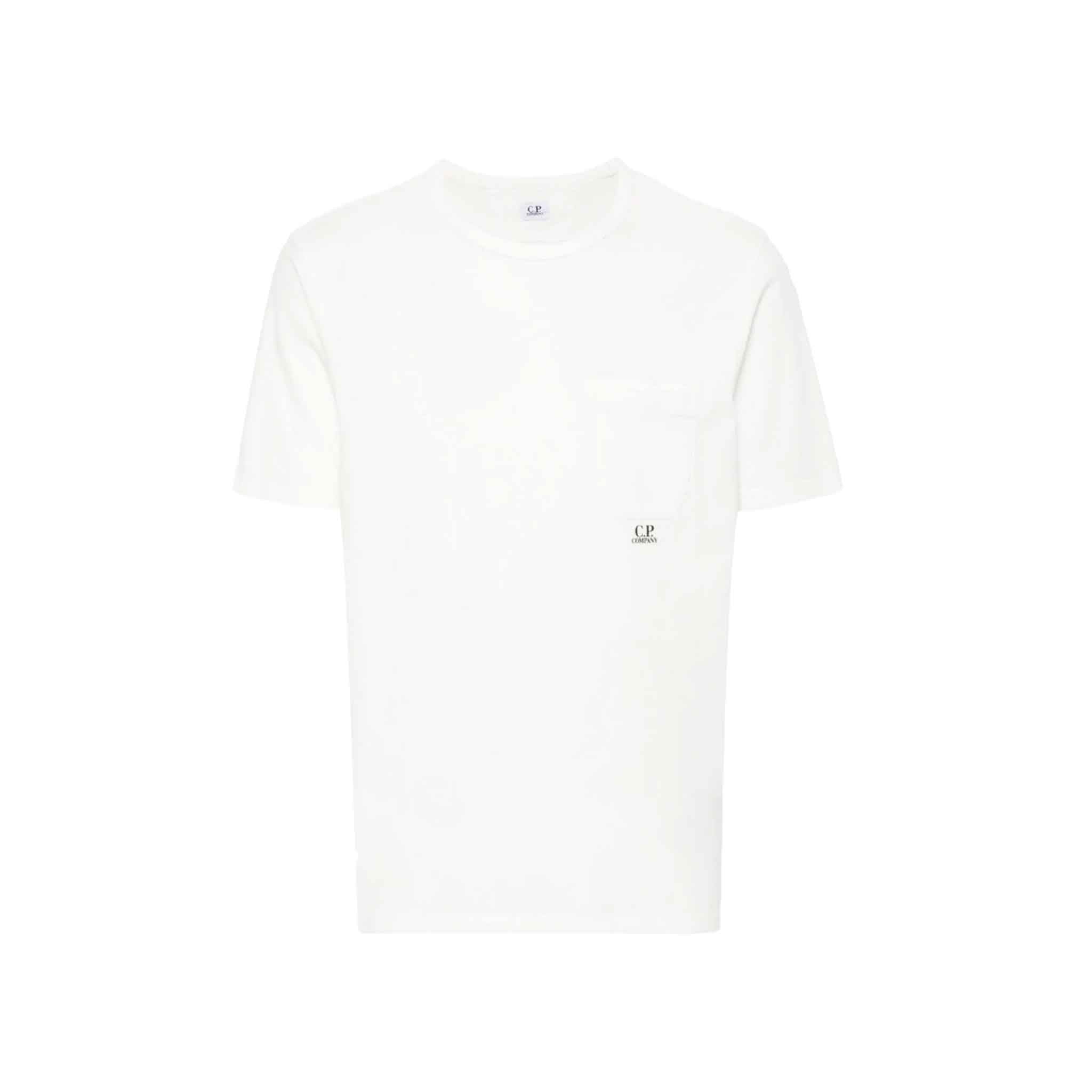 C.P. Company 24/1 Jersey Pocket T-shirt in Gauze WhiteT-ShirtsC.P. CompanyDPUSXSC.P. Company 24/1 Jersey Pocket T-shirt in Gauze White