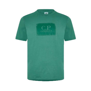 C.P. Company 30/1 Jersey Box Logo T-shirt in Frosty SpruceT-ShirtsC.P. CompanyDPUSXSC.P. Company 30/1 Jersey Box Logo T-shirt in Frosty Spruce