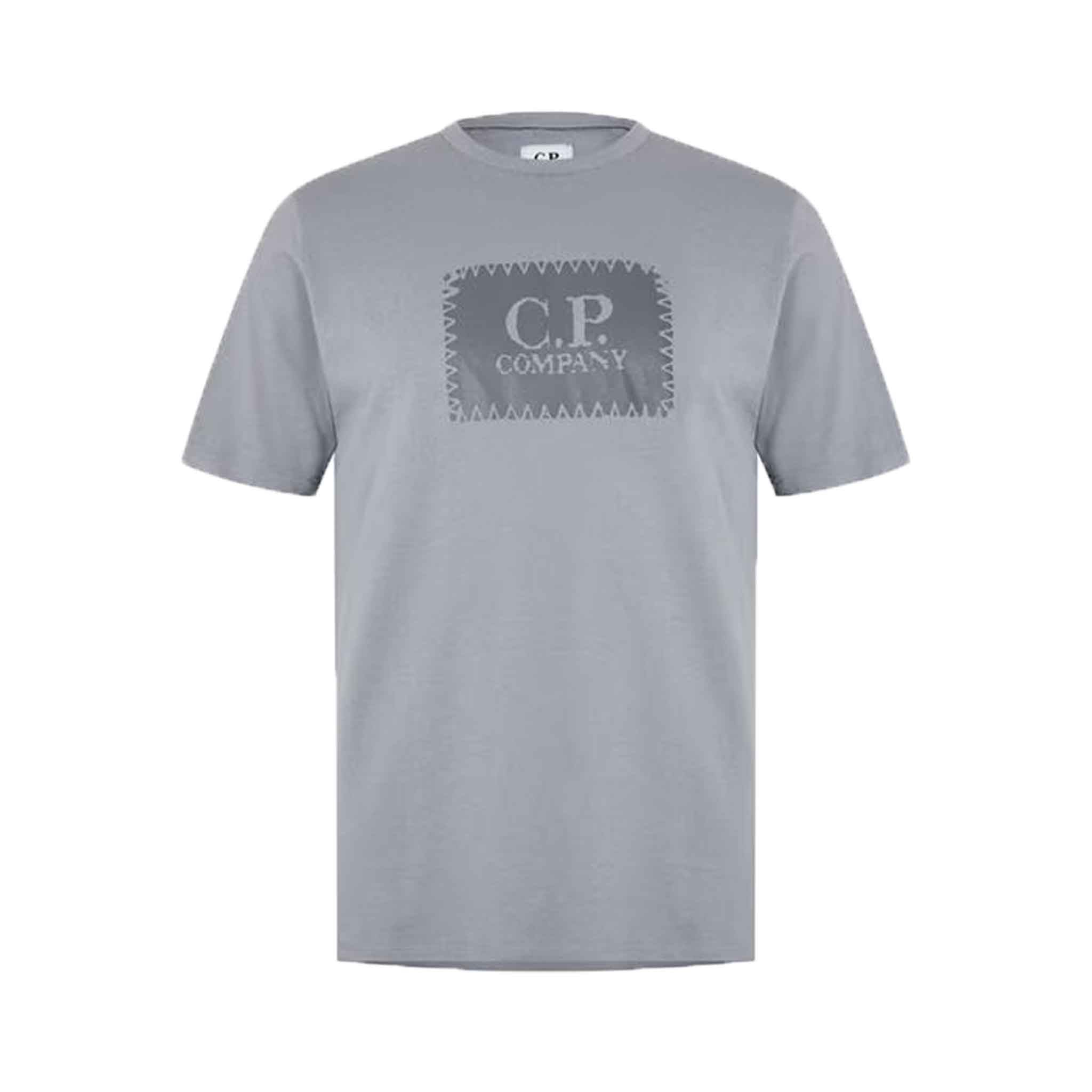 C.P. Company 30/1 Jersey Box Logo T-shirt in Griffin GreyT-ShirtsC.P. CompanyDPUSXSC.P. Company 30/1 Jersey Box Logo T-shirt in Griffin Grey