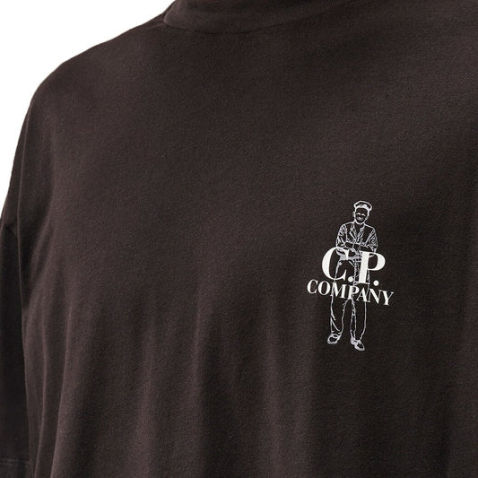 [C.P. Company] 30/1 Jersey Comfort Logo T-ShirtT-ShirtC.P. CompanyDPUS Designer Outlet21CMTS166A-005100W-999-SBlackS[C.P. Company] 30/1 Jersey Comfort Logo T-Shirt