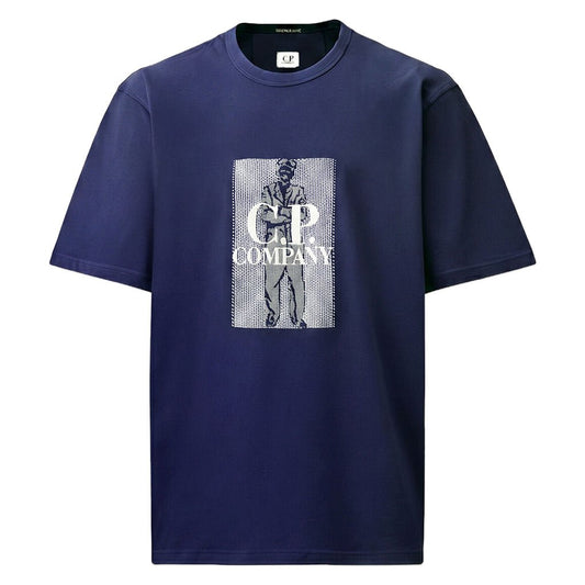 [C.P. Company] 30/2 Jersey Twisted Chest Logo T-ShirtT-ShirtC.P. CompanyDPUS Designer Outlet21CMTS158A-110580W-880-S7622792975835PeacoatS[C.P. Company] 30/2 Jersey Twisted Chest Logo T-Shirt