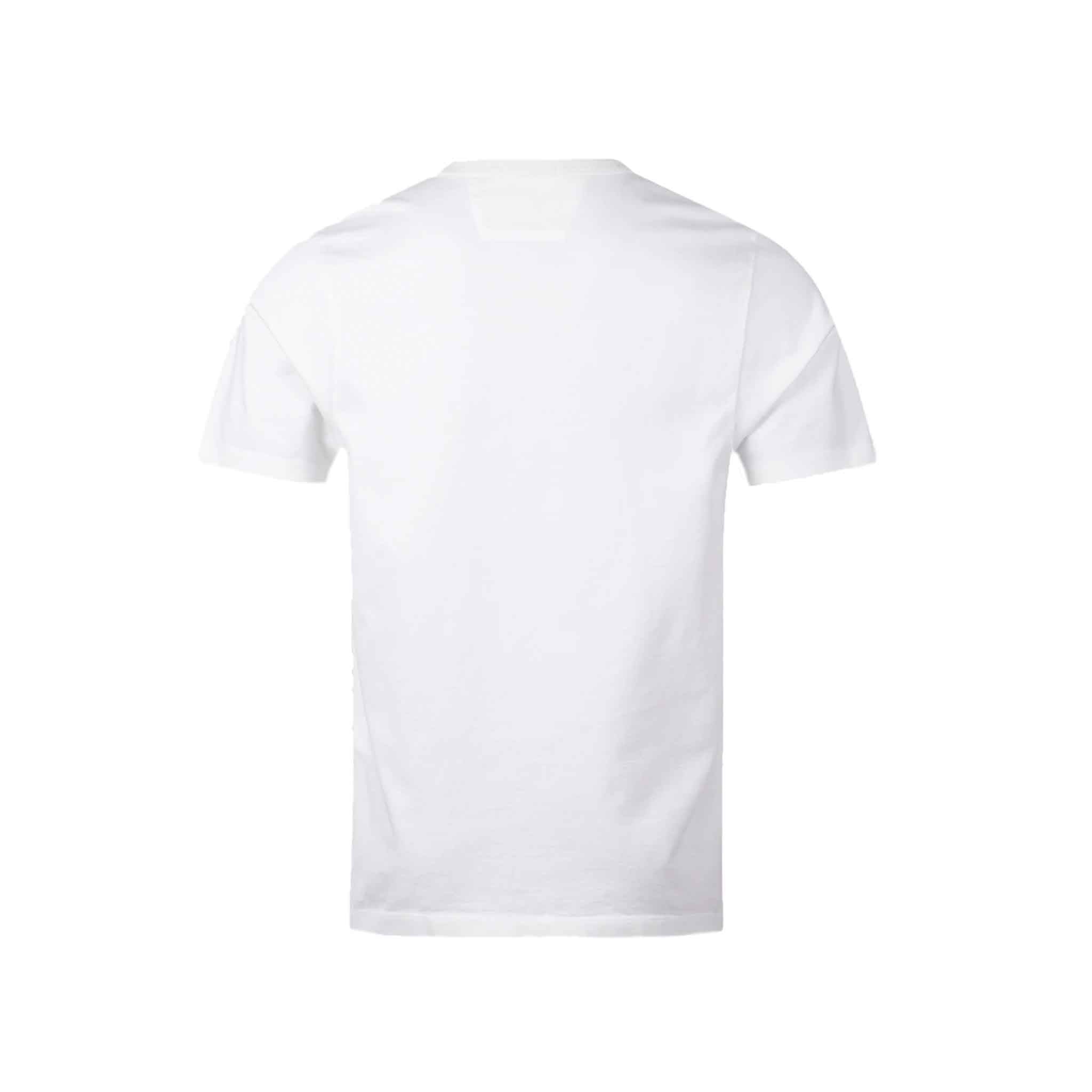 C.P. Company 30/2 Mercerized Jersey T-shirt Twisted Logo in Gauze WhiteT-ShirtsC.P. CompanyDPUSXSC.P. Company 30/2 Mercerized Jersey T-shirt Twisted Logo in Gauze White