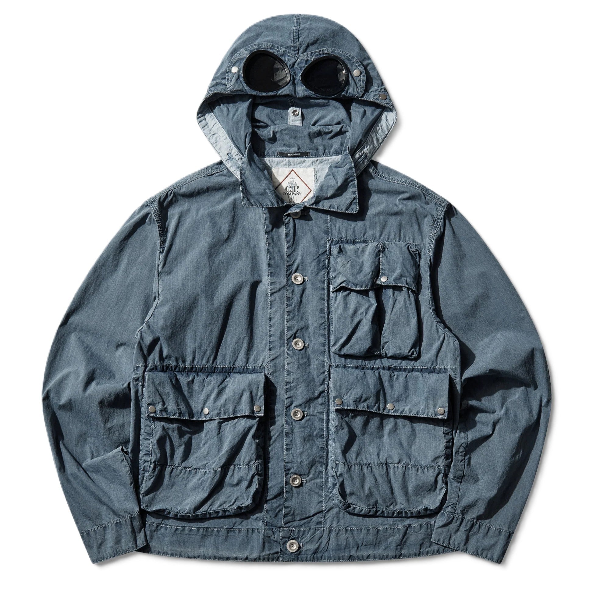 C.P. Company 50 Fili Indigo Bleached Goggle JacketCoats & JacketsC.P. CompanyDPUS Designer Outlet7622792688612Stone BleachSC.P. Company 50 Fili Indigo Bleached Goggle Jacket