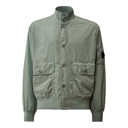 [C.P. Company] Chrome - R Button Bomber JacketCoats & JacketsC.P. CompanyDPUS Designer Outlet7622792611825Silver BlueS[C.P. Company] Chrome - R Button Bomber Jacket