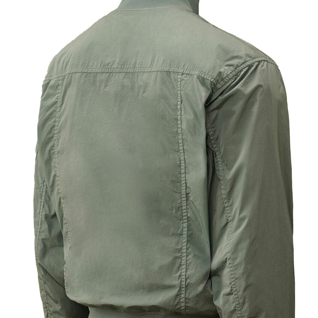 [C.P. Company] Chrome - R Button Bomber JacketCoats & JacketsC.P. CompanyDPUS Designer Outlet7622792611825Silver BlueS[C.P. Company] Chrome - R Button Bomber Jacket