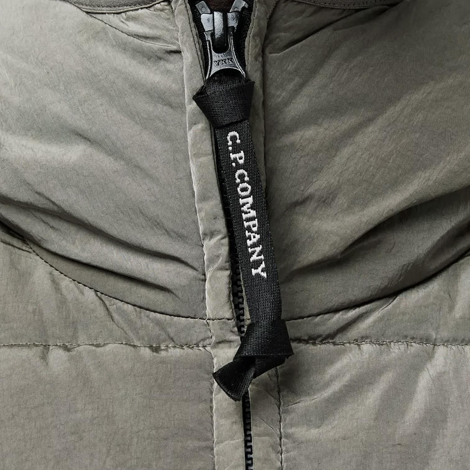 C.P. Company Chrome-R Goggle Down Jacket in Gunmetal