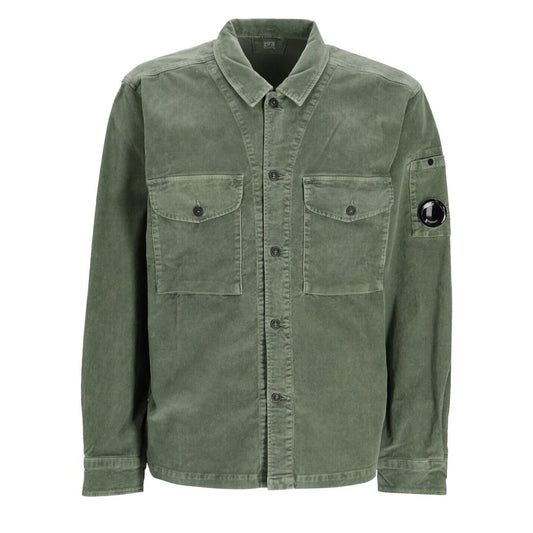 C.P. Company Corduroy Lens Overshirt in Gunmetal