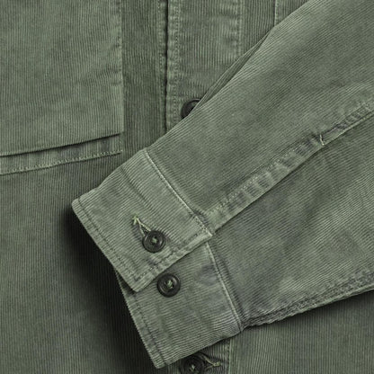 C.P. Company Corduroy Lens Overshirt in Gunmetal
