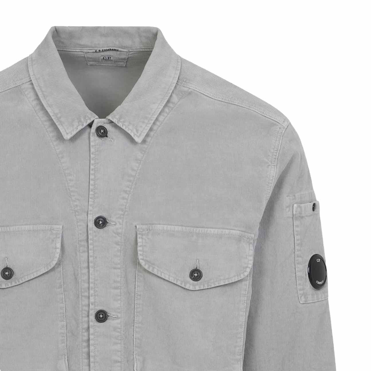 C.P. Company Corduroy Lens Overshirt In London Fog