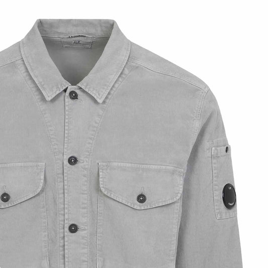 C.P. Company Corduroy Lens Overshirt In London Fog