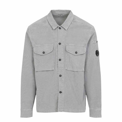 C.P. Company Corduroy Lens Overshirt In London Fog