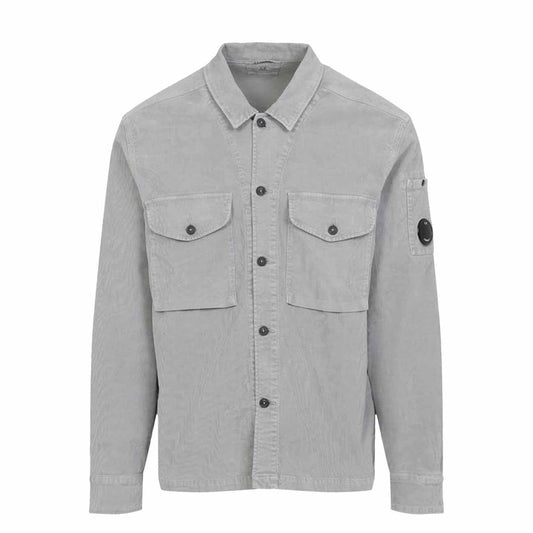 C.P. Company Corduroy Lens Overshirt In London Fog