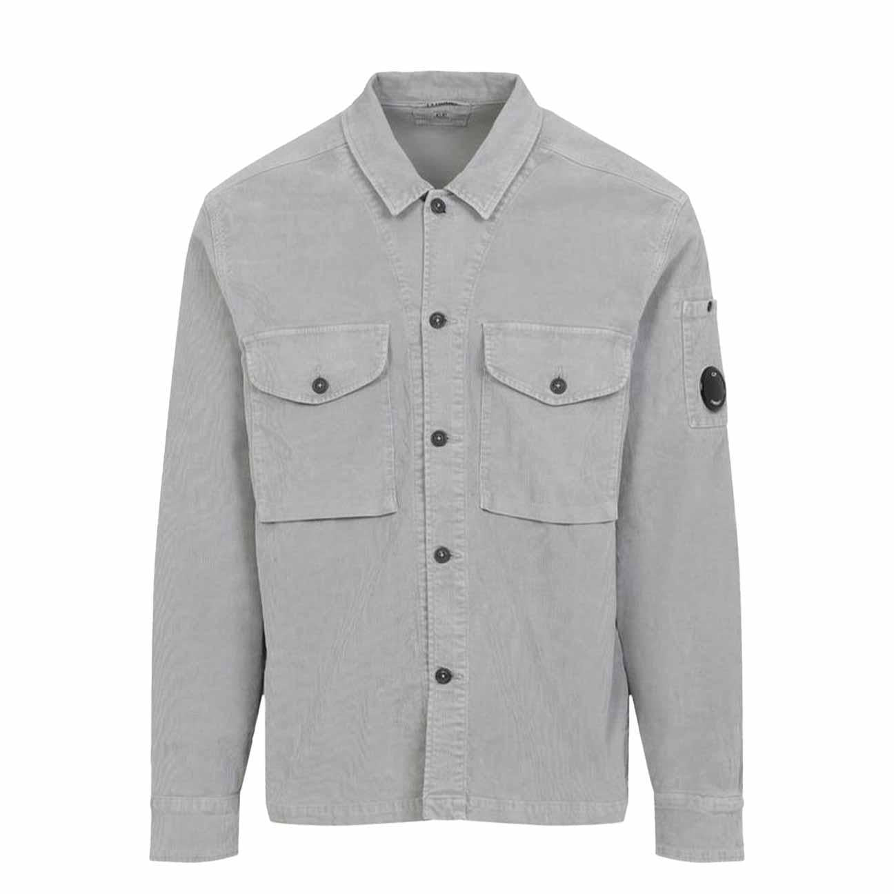 C.P. Company Corduroy Lens Overshirt In London Fog