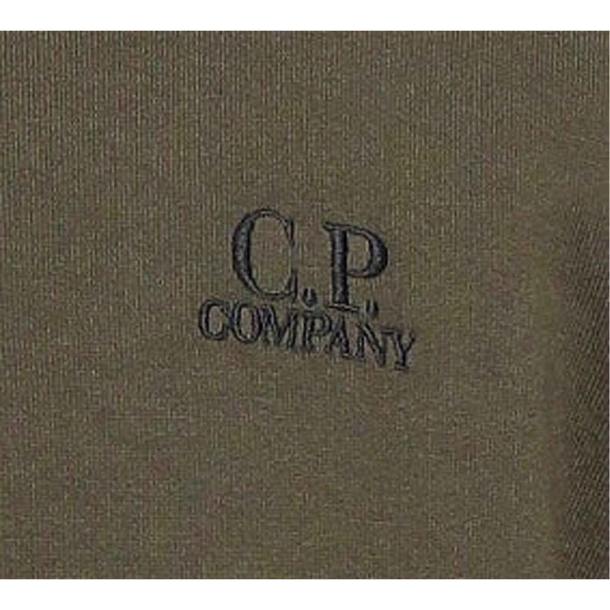 C.P. Company Cotton Fleece Embroidered Logo Sweatshirt in Ivy GreenSweatshirtsC.P. CompanyDPUSXSC.P. Company Cotton Fleece Embroidered Logo Sweatshirt in Ivy Green