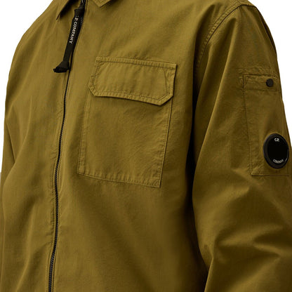 [C.P. Company] Cotton Gabardine OvershirtC.P. CompanyDPUS Designer Outlet7622792737358Dried HerbS[C.P. Company] Cotton Gabardine Overshirt