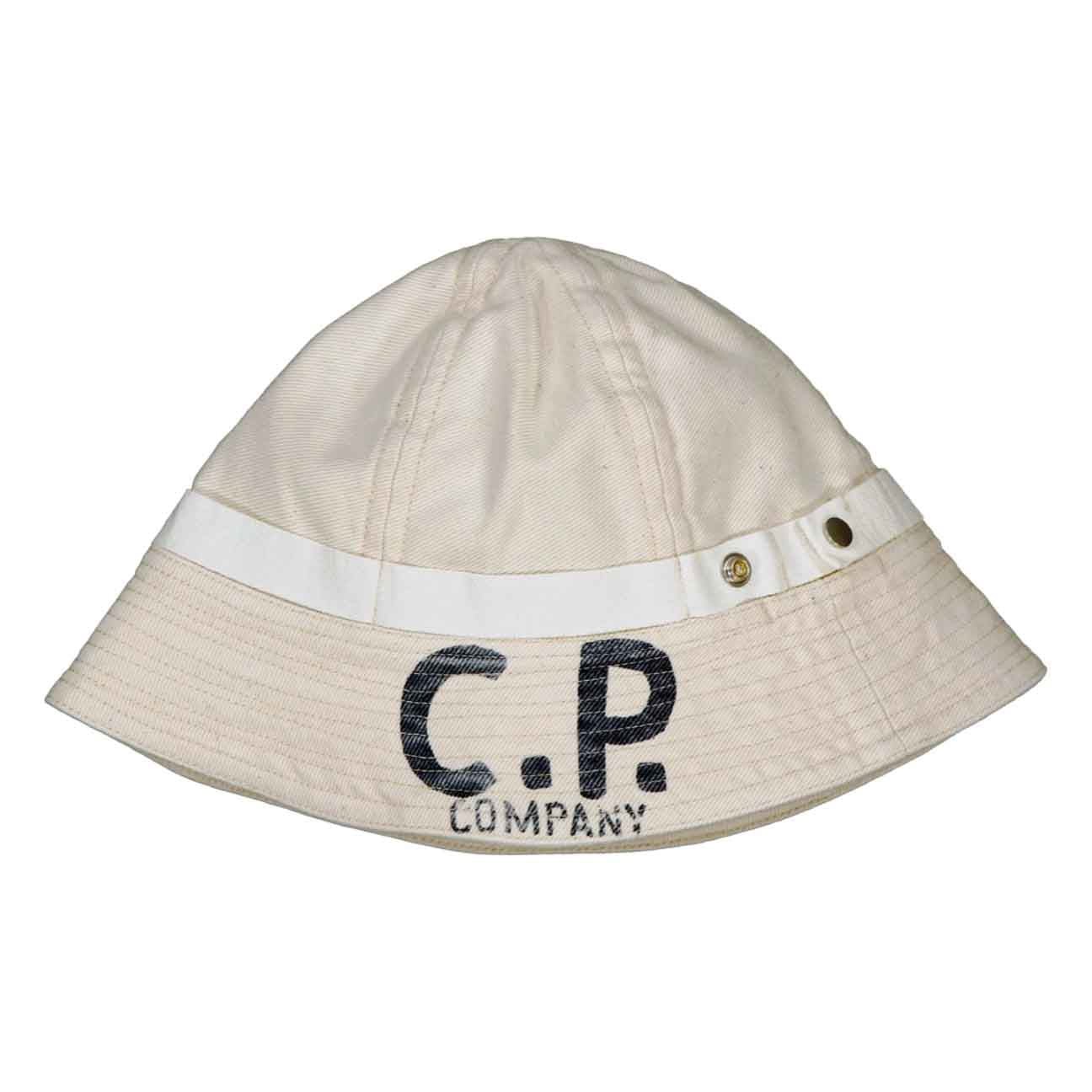 C.P. Company Cotton Twill Bucket Hat in EcruHatsC.P. CompanyDPUS7620943690255MC.P. Company Cotton Twill Bucket Hat in Ecru