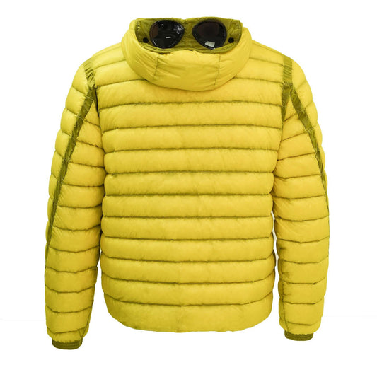 C.P. Company DD-Shell Goggle Hooded Down Jacket in Green Sheen