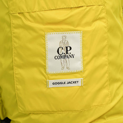C.P. Company DD-Shell Goggle Hooded Down Jacket in Green Sheen