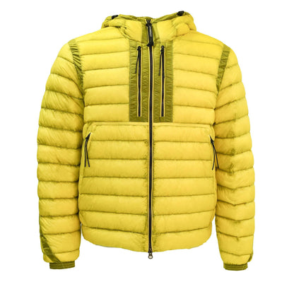 C.P. Company DD-Shell Goggle Hooded Down Jacket in Green Sheen